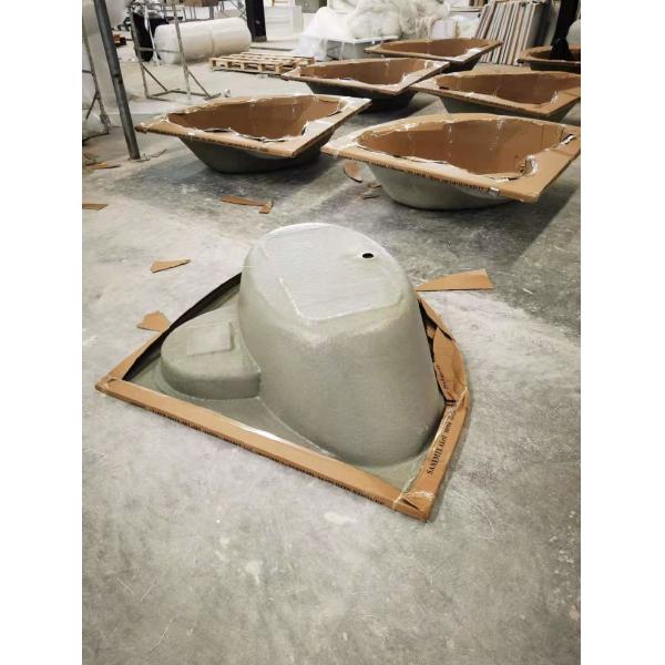 UK Standard Acrylic Drop in Bathtub with Simple Built in Design and Optional Headrest