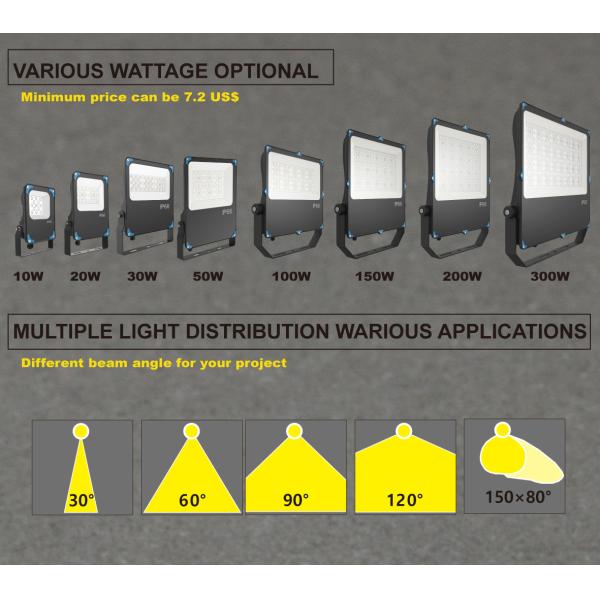 Ультра тонкие прожекторы СИД ИП66 300В на открытом воздухе освещают Меанвелл/водителя Инвентроникс