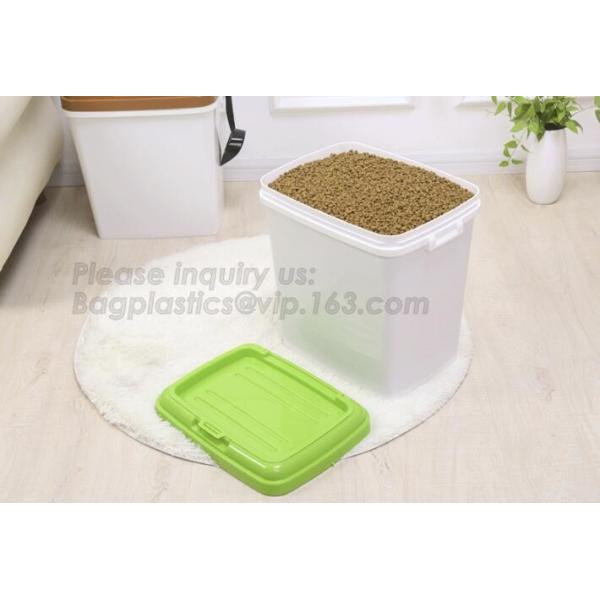 Dog Food Storage Container Large Airtight PET Food Container Measuring Cup 19lb/33qt Plastic Cat Dog Treat Containe