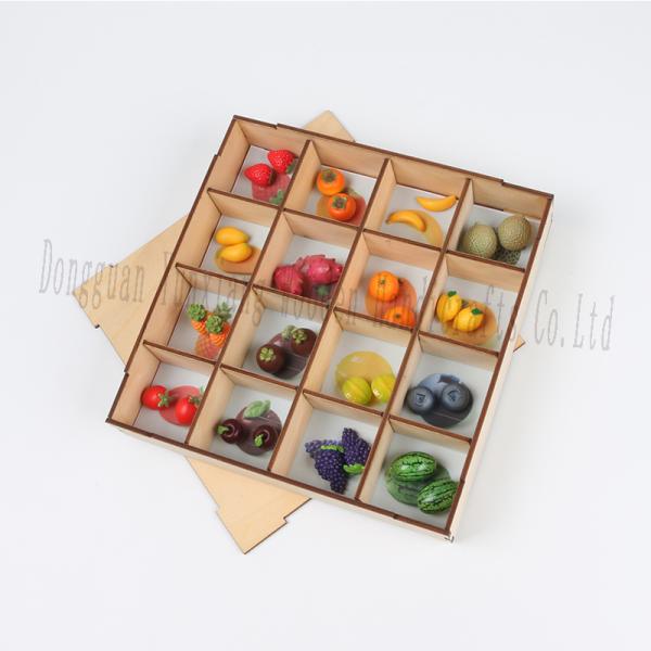 Educational Sorting Set Wooden Montessori Toys Other Educational Toys for Toddlers Miniature Fruits Play Food Sensory Toy Set