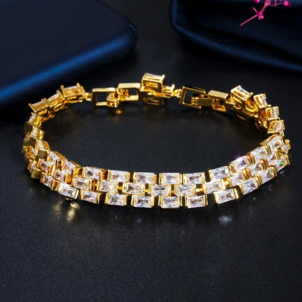Fashion Tennis Bracelets For Women Ladies Wedding Rainbow Bangle Colorful Zircon Charm Bracelet Hand Chain Jewelry