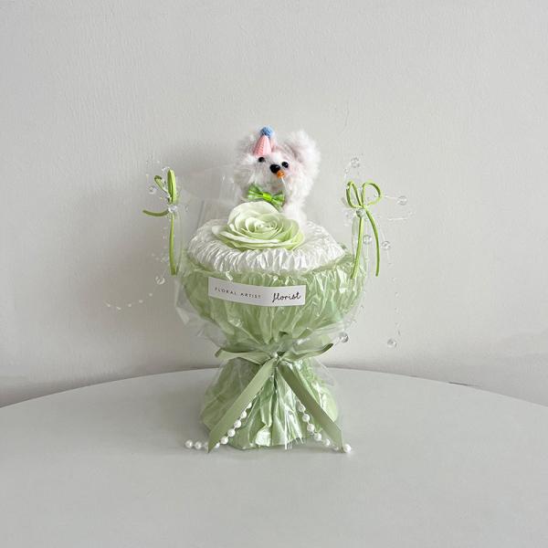 Sídney muñeca de papel twist stick cachorro viejo hombre de nieve ramo de San Valentín regalo creativo para novia