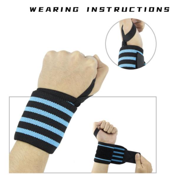 Custom Logo Sports Protective Gear Nylon Webbing Weight Lifting Wrist Wraps
