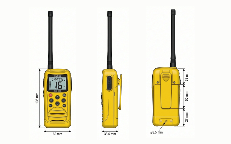 Portable GMDSS Survival Craft VHF Radiotelephone Emergency Marine Communication Device
