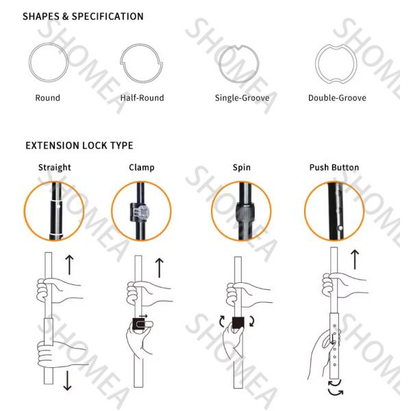 Custom Color Aluminum Extension Support Tube