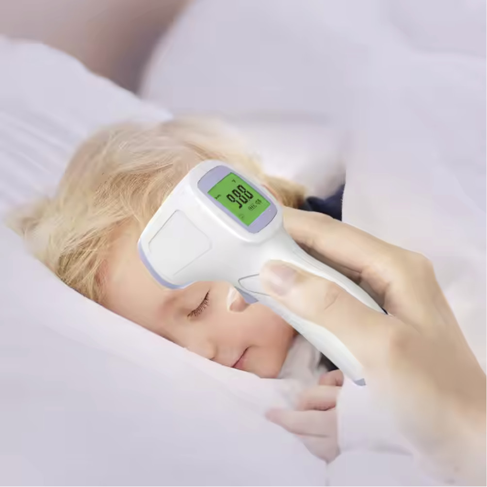 DC 3V Battery Power Forehead Infrared Thermometer With 35 Groups Data Storage