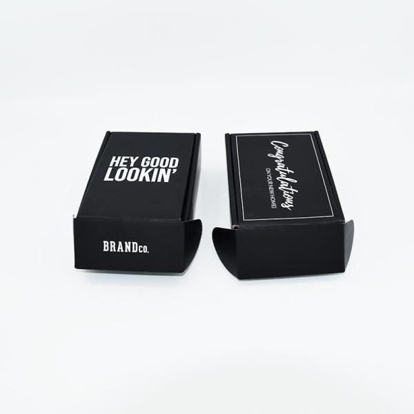 Black Small 3 Ply Corrugated Mailer Boxes For Shipping Packaging Craft Gifts