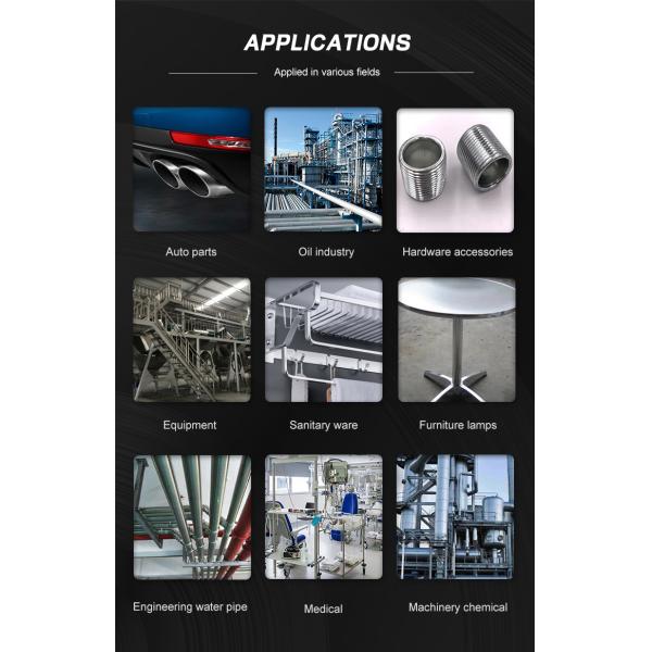 Tuyau en acier inoxydable de diamètre extérieur de 25 mm 631 630 miroir poli austénitique