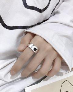 8A Cubic Zirconia CZ Women'S 925 Sterling Silver Rings For Couple