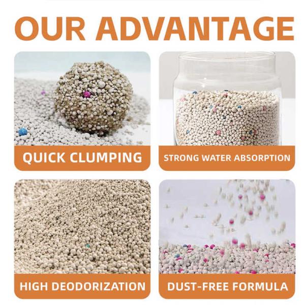 Custom Fragrance Bentonite Cat Litter Clumping Dust Free Large Particle Sodium Based Natural