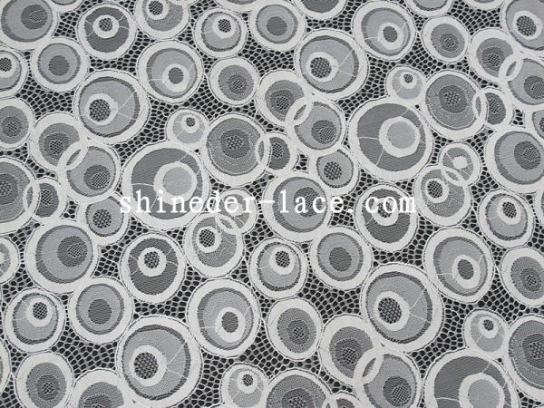 Lovely Round Design Cotton Nylon Lace Fabric Good Skin/Breathable For Clothing SYD-0175