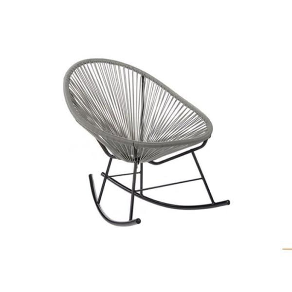 BSCI Approved Outdoor Rattan Rocking Chair Fire Resistant For Bistro
