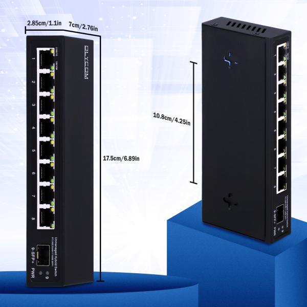 Unmanaged 2.5G Ethernet Switch with 60Gbps Backplane Bandwidth and 10G Uplink SFP Port for Business Networks