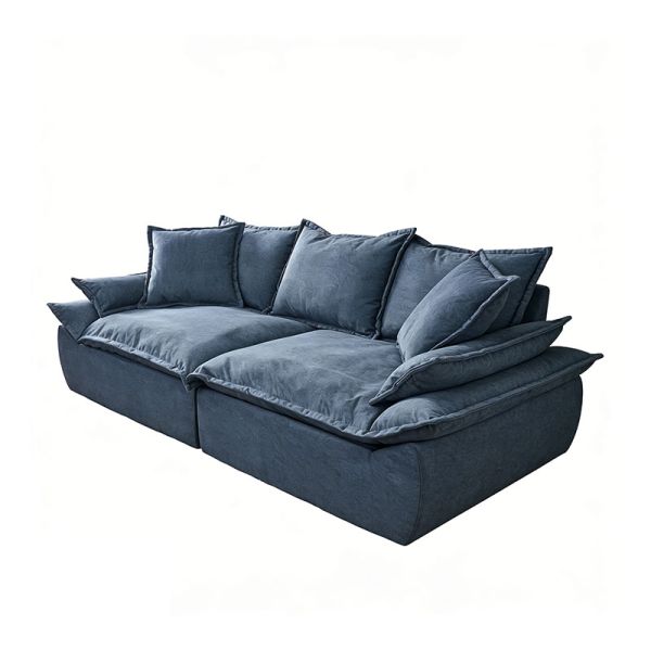 Compression Vacuum Sofa Set Home Furniture Modular Modern Luxury Corduroy 3 Seater Sponge Couch Living Room Frameless Sofa