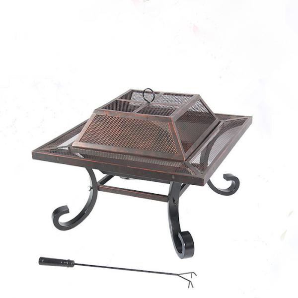 Барбекю геометрического дизайна OEM стальное жарит цвет печи барбекю бронзовый