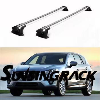 Sunsing 8155 Universal Aluminum Cross Bar Luggage Roof Rack Naked Roof Mount with Locks and Kits for Car Roof Use
