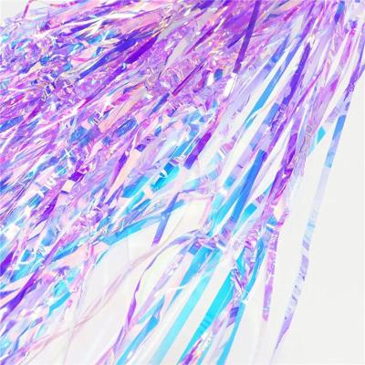 200*100cm Hanging Tinsel Curtain Purple Foil Curtain Home Decoration