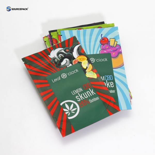 Resealable Weed Packaging Bag Mylar Bag With Odor Proof Moisture Proof