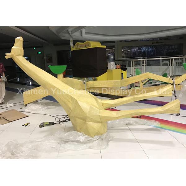 Life Size Fiberglass Animal Statues Giraffe Statue Decoration High Height