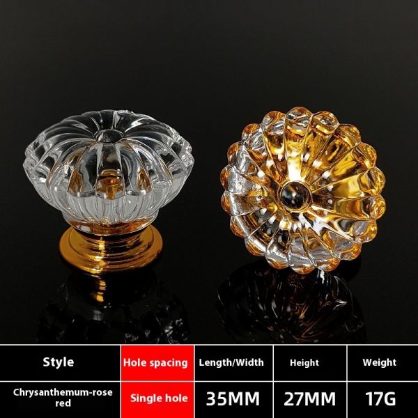 Modern Plastic Acrylic Wardrobe/dresser Handle Ball Crystal Furniture Handle for Kitchen Cabinet Drawer Hardware Accessories