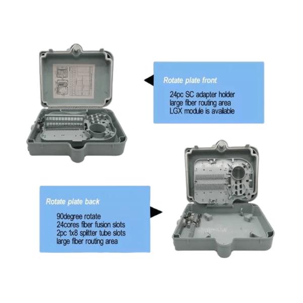Simplex Fiber Optic Terminal Box OM3 / OM4 Fiber Splitter Distribution Box