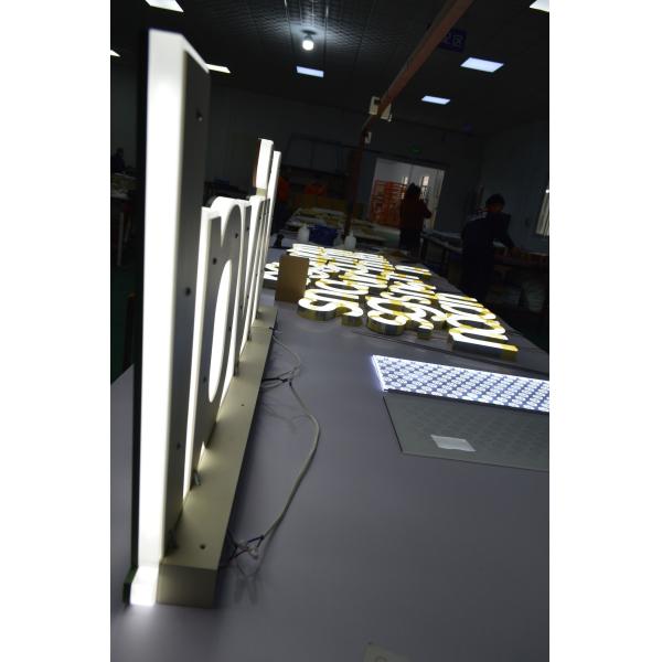 Acrylic Backlit Channel Letter Signs 8000K 33mm For Construction