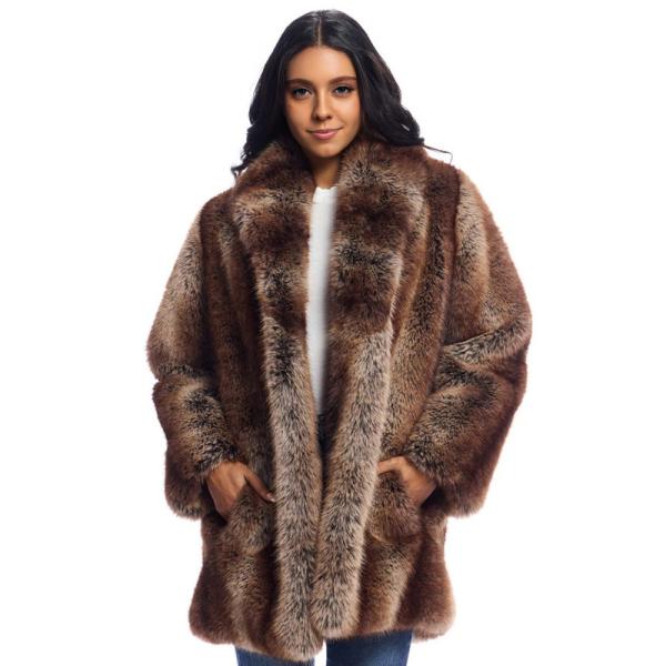 Raccoon-skin Imitation Faux Fur Coat