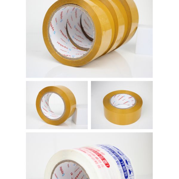 Ultra-Quiet Red Warning Poker/Supoker Silent Tape for Carton Sealing Single Sided BOPP for Logistics Express Soundproof Packing