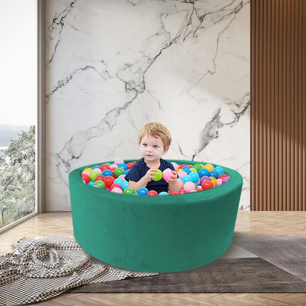 Lux Velvet Fabric Soft Foam Ball Pits 360° Anti-Rollover Protection