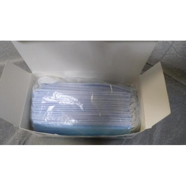 Non Woven fabric 3 Ply Disposable Face Mask / Public Place Blue Face Mask