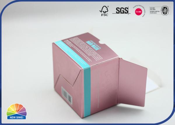Caixa de papel revestida Matte Lamination da caixa de dobramento do costume dos cosméticos