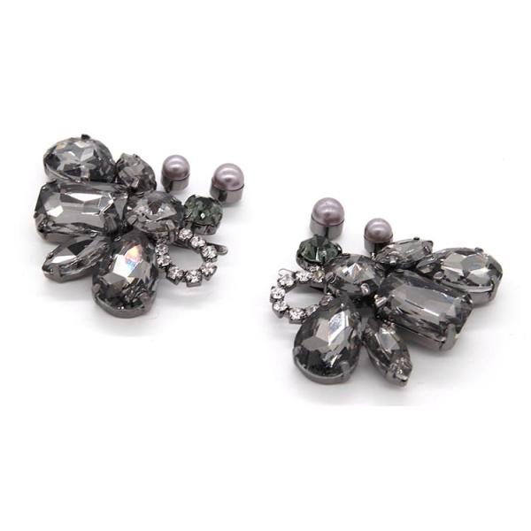 Bee Shaped Popular Rhinestone Shoe Buckle Nickel / Black / Gold Color