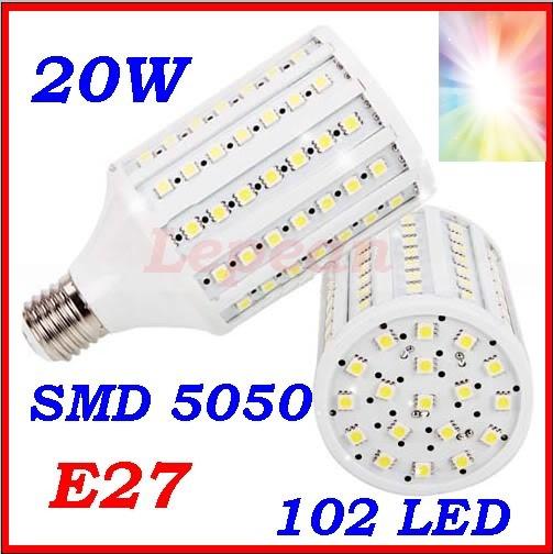 TOPIN E27 102 LED Corn Light Bulb Lamp Warm /White Light Energy Saving Ultra Bright 110V