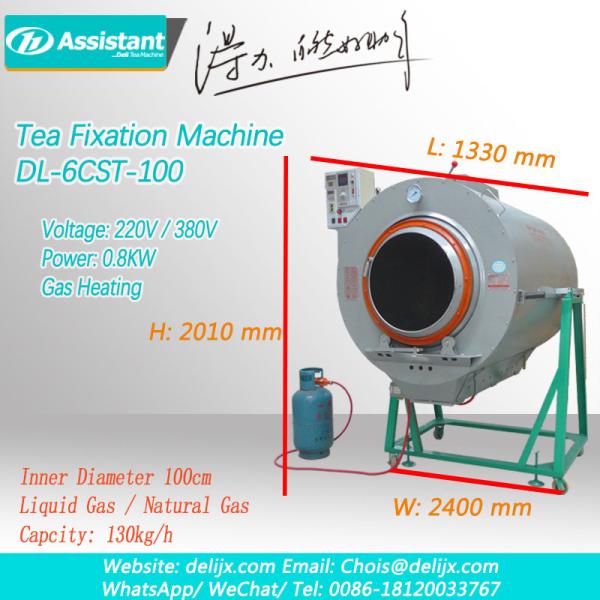 Electric Gas Heating Green Tea Roaster Drying Machine DL-6CST-100 for Tea