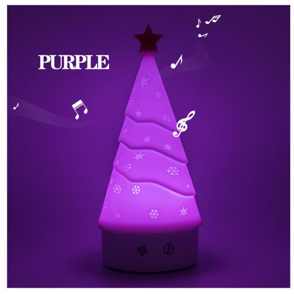Luz de noite de árvore de Natal ecológica personalizada com controle táctil e função de música