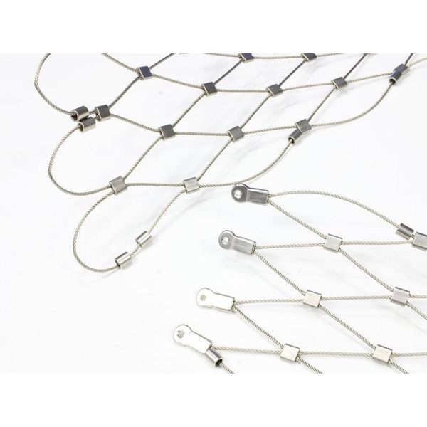 Custom Ferrule Type Inox 316 Wire Rope Net Flexible Stainless Steel Cable Webnet X Tend Mesh