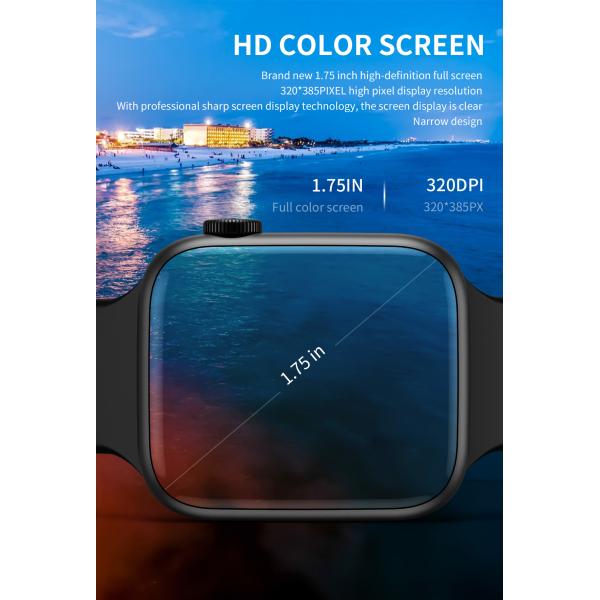 2021 AW9 умный экран дозора 1.75IPS 280 обнаружение температуры тела звонка батареи BLE mah умное