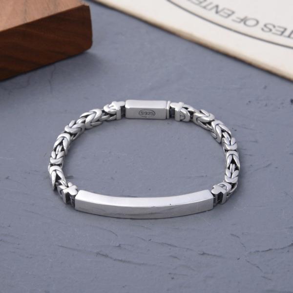 CNC Inlay Technology Woven Interwoven Chinese Bracelet for Men's Fashion Ethnic Style