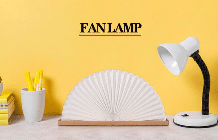 Recyclable White Book Table Paper Lamp Nightlight Folding