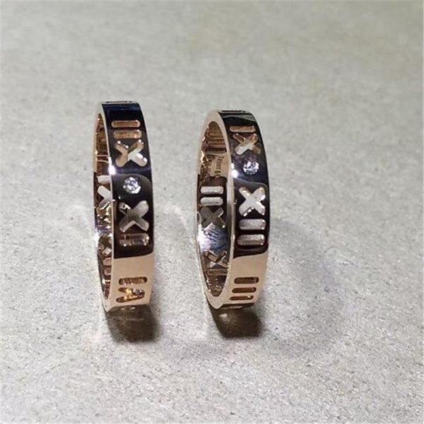 Luxury jewe factory number ring 18k gold white gold yellow gold rose gold diamond  ring