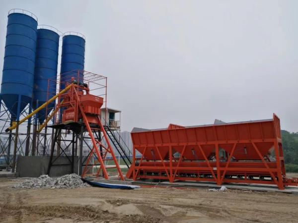 Construction Hzs75 Concrete Batching Mixing Plant
