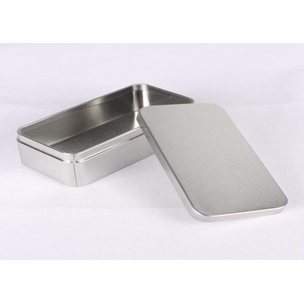 Plain Color Rectangle Empty Metal Tea Tins , 0.23 MM Recyclable Tinplate Container Box