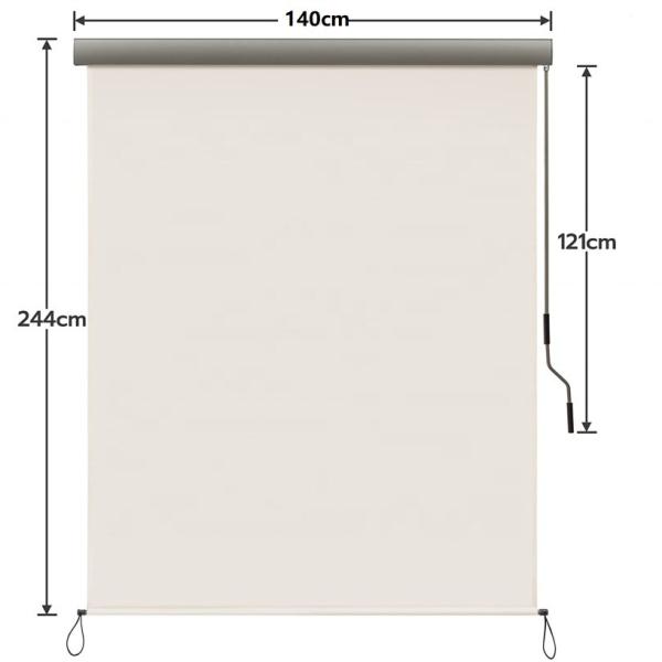 Balcony Sun and Privacy Protection Hand Crank Mechanism Vertical Outdoor Roller Blind