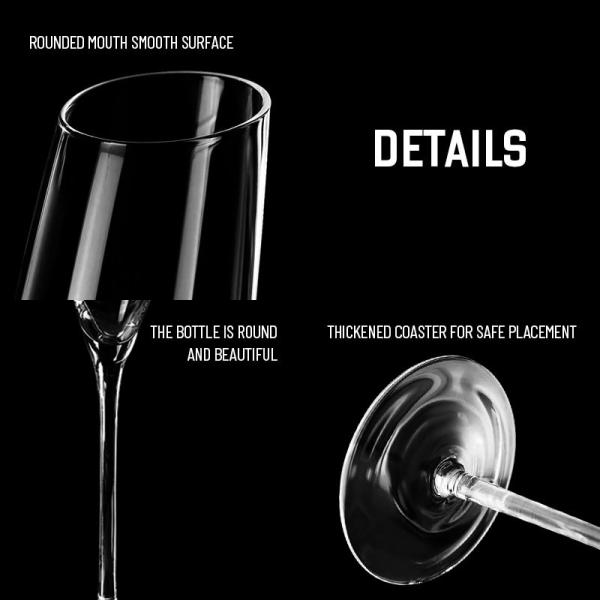 Clear Bulk Glassware Hand-Blown Crystal Champagne Flutes 7.5oz (Set of 6) for Hospitality/Gifting