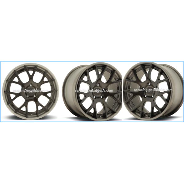 Matt Black Machined Face Two Piece Forged Wheels For BMW M3 5x112