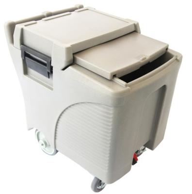 Sliding 125lb Insulated Ice Caddy , Sanitary Portable Insulated Ice Bin