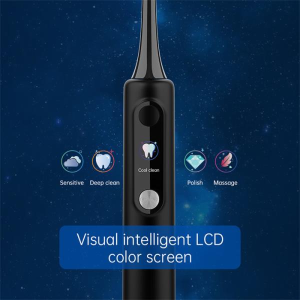 Rechargeable Travel Vibration Automatic Sonic Electric Toothbrush with LCD for Adults