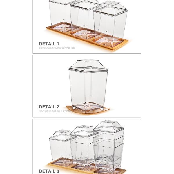 Europe pack bpa free food plastic Eco-Friendly disposable cake containers