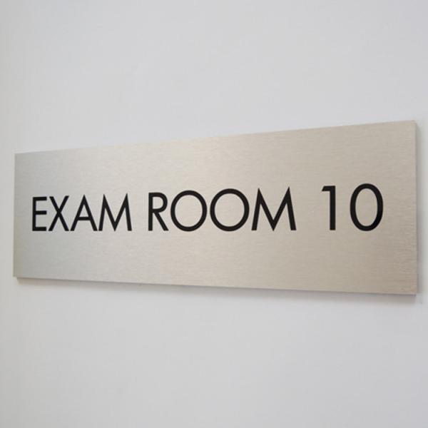 Square Business Photoluminescent Signage Stainless Steel Restroom Signs