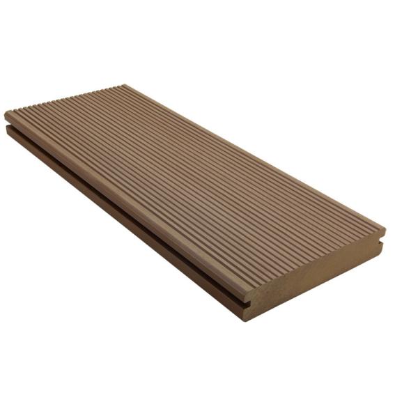 Wood Fiber 138*26mm Solid Composite Decking Waterproof Deck Boards Insect Resistant